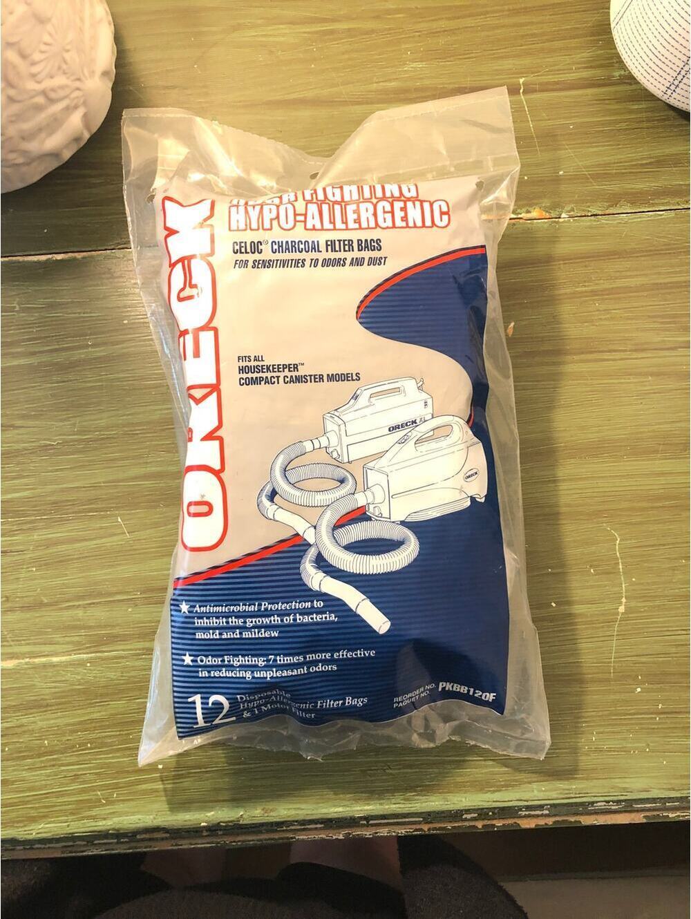 Oreck NWT 12 Hypoallergenic Filter Bags 1 Motor Filter Compact Cannister Models